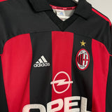 Shop 2000/02 AC MILAN SHEVCHENKO #7 L/S HOME SHIRT (L) ADIDAS, classic football shirts, vintage football shirts & retro soccer jerseys at Cult Kits