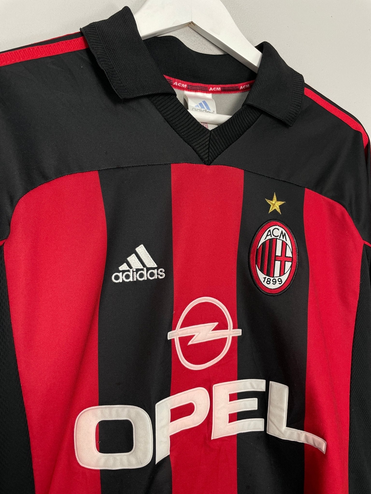 Shop 2000/02 AC MILAN SHEVCHENKO #7 L/S HOME SHIRT (L) ADIDAS, classic football shirts, vintage football shirts & retro soccer jerseys at Cult Kits