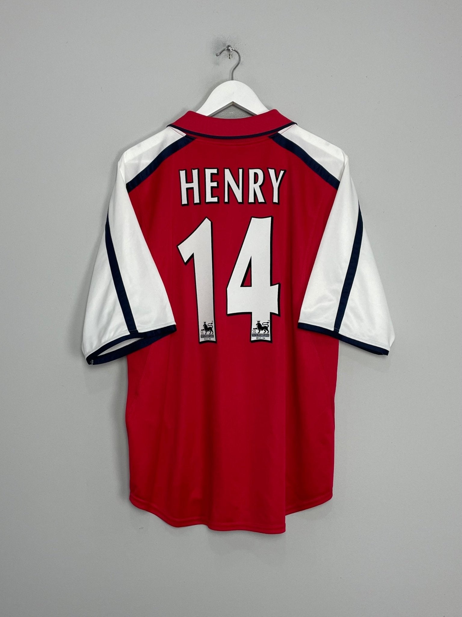 Shop 2000/02 ARSENAL HENRY #14 HOME SHIRT (L) NIKE, classic football shirts, vintage football shirts & retro soccer jerseys at Cult Kits