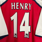 Shop 2000/02 ARSENAL HENRY #14 HOME SHIRT (L) NIKE, classic football shirts, vintage football shirts & retro soccer jerseys at Cult Kits
