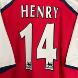 Shop 2000/02 ARSENAL HENRY #14 HOME SHIRT (L) NIKE, classic football shirts, vintage football shirts & retro soccer jerseys at Cult Kits