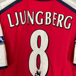 Shop 2000/02 ARSENAL LJUNGBERG #8 FA CUP HOME SHIRT (M) NIKE, classic football shirts, vintage football shirts & retro soccer jerseys at Cult Kits
