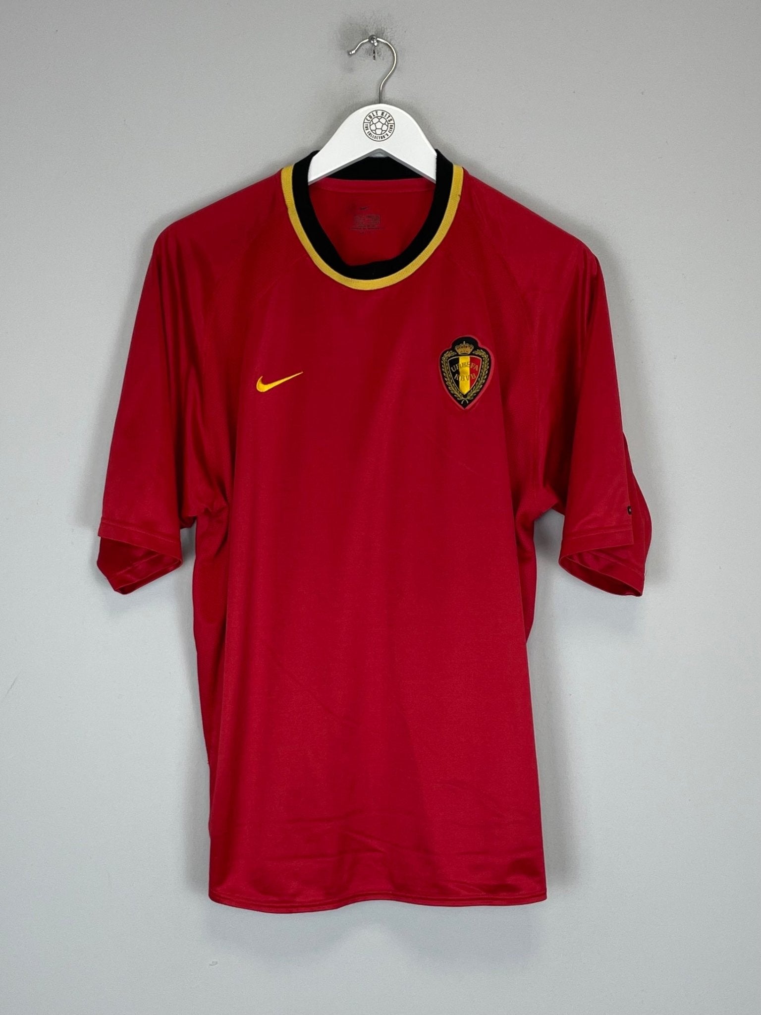 Shop 2000/02 BELGIUM HOME SHIRT (L) NIKE, classic football shirts, vintage football shirts & retro soccer jerseys at Cult Kits