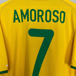 Shop 2000/02 BRAZIL AMOROSO #7 HOME SHIRT (XL) NIKE, classic football shirts, vintage football shirts & retro soccer jerseys at Cult Kits