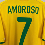 Shop 2000/02 BRAZIL AMOROSO #7 HOME SHIRT (XL) NIKE, classic football shirts, vintage football shirts & retro soccer jerseys at Cult Kits