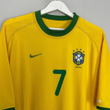 Shop 2000/02 BRAZIL AMOROSO #7 HOME SHIRT (XL) NIKE, classic football shirts, vintage football shirts & retro soccer jerseys at Cult Kits