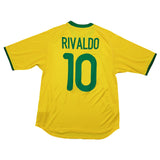 Buy 2000/02 Brazil Rivaldo 10 Home Shirt (M) Nike ~ Free worldwide shipping ~ Authentic Vintage Football Shirts from Cult Kits