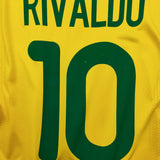 Buy 2000/02 Brazil Rivaldo 10 Home Shirt (M) Nike ~ Free worldwide shipping ~ Authentic Vintage Football Shirts from Cult Kits