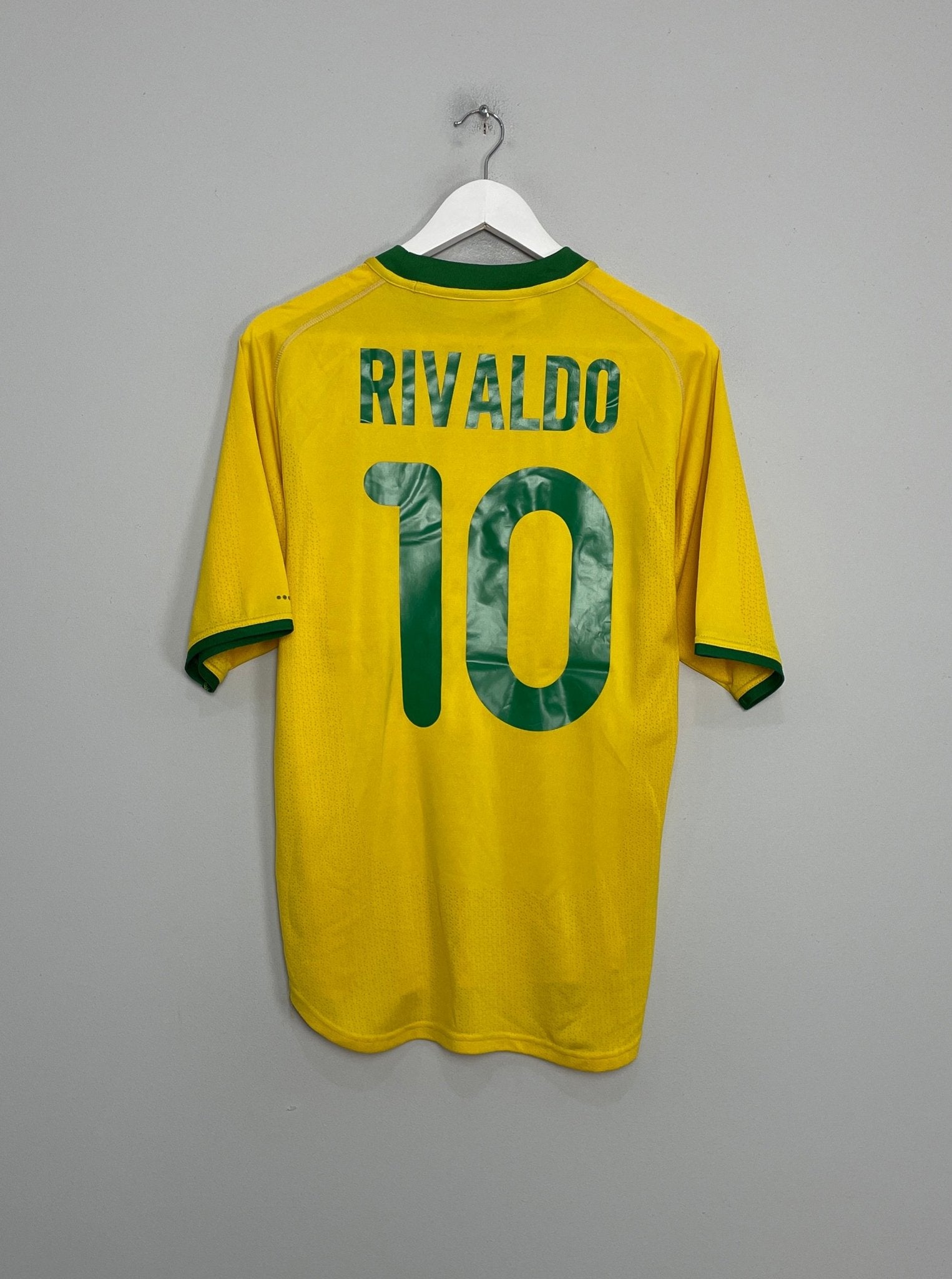 Shop 2000/02 BRAZIL RIVALDO #10 HOME SHIRT (M) NIKE, classic football shirts, vintage football shirts & retro soccer jerseys at Cult Kits