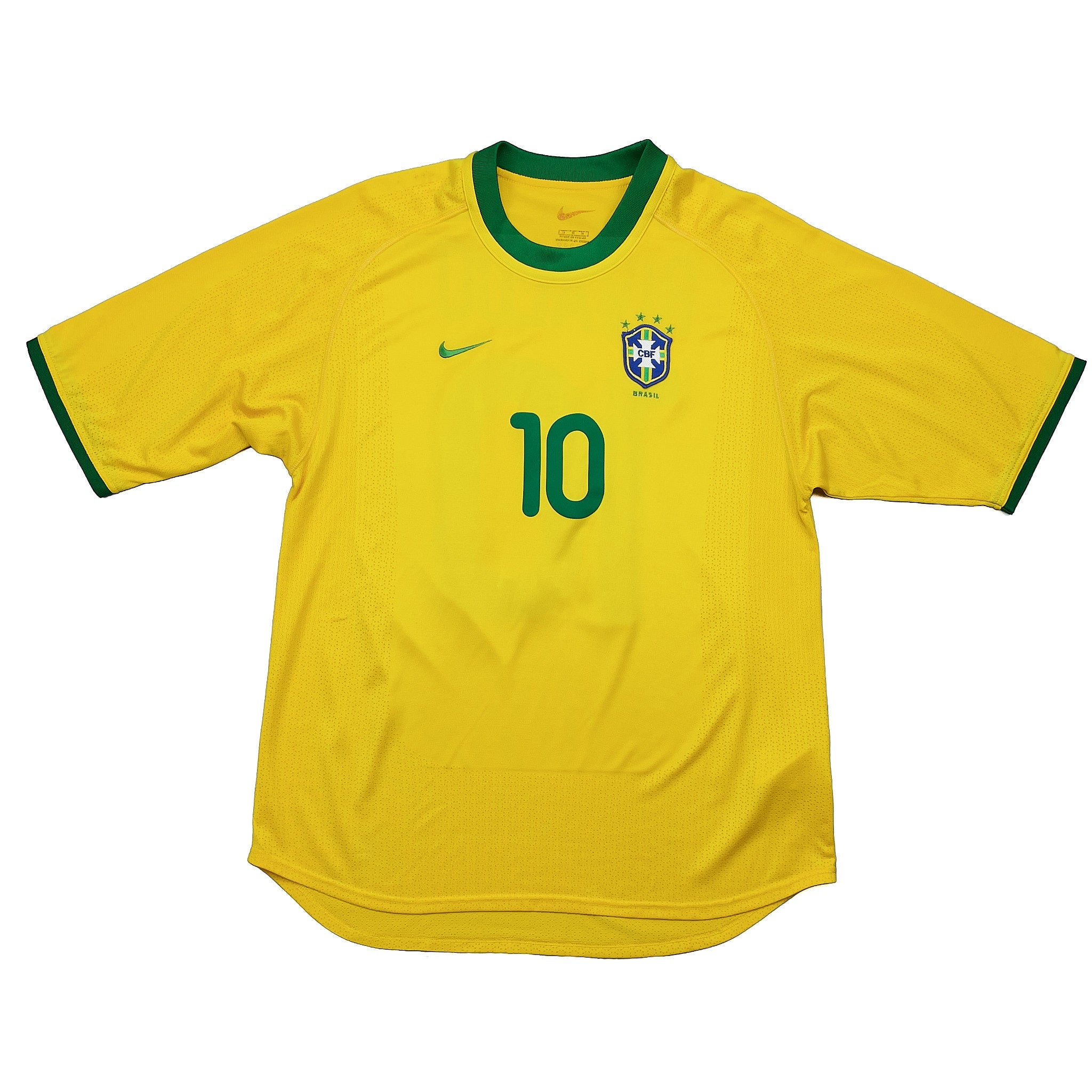 Buy 2000/02 Brazil Rivaldo 10 Home Shirt (M) Nike ~ Free worldwide shipping ~ Authentic Vintage Football Shirts from Cult Kits