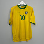 Shop 2000/02 BRAZIL RIVALDO #10 HOME SHIRT (M) NIKE, classic football shirts, vintage football shirts & retro soccer jerseys at Cult Kits