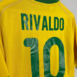 Shop 2000/02 BRAZIL RIVALDO #10 HOME SHIRT (M) NIKE, classic football shirts, vintage football shirts & retro soccer jerseys at Cult Kits