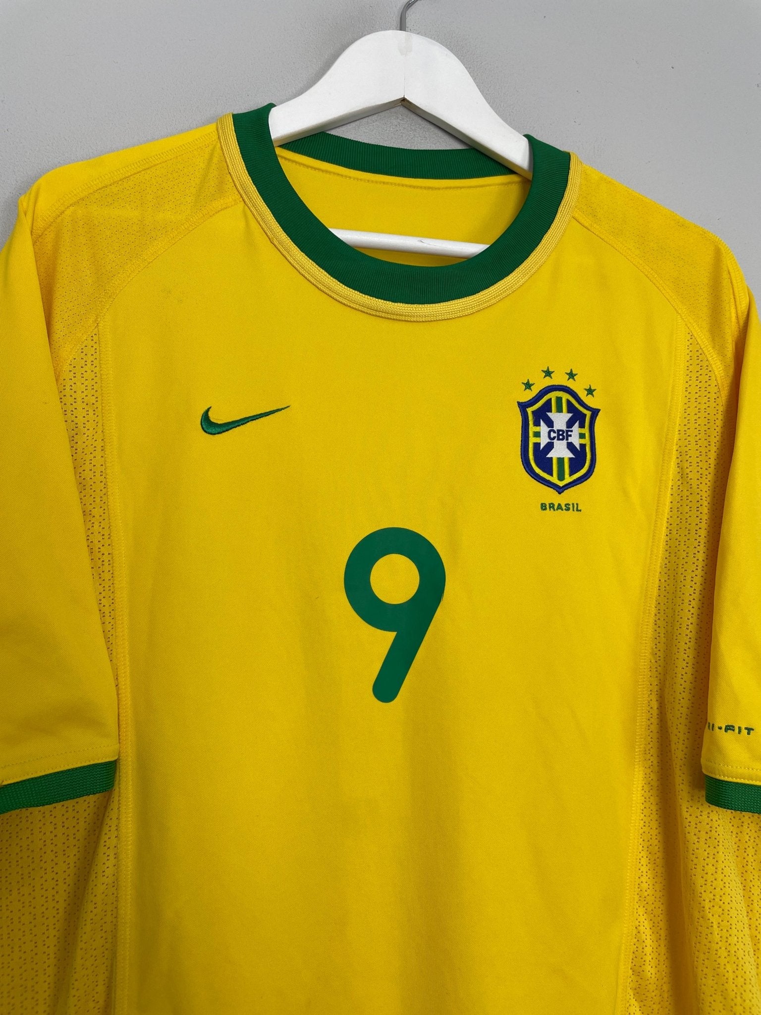 Shop 2000/02 BRAZIL RONALDO #9 HOME SHIRT (L) NIKE, classic football shirts, vintage football shirts & retro soccer jerseys at Cult Kits