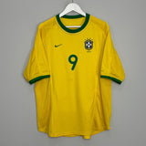 Shop 2000/02 BRAZIL RONALDO #9 HOME SHIRT (L) NIKE, classic football shirts, vintage football shirts & retro soccer jerseys at Cult Kits