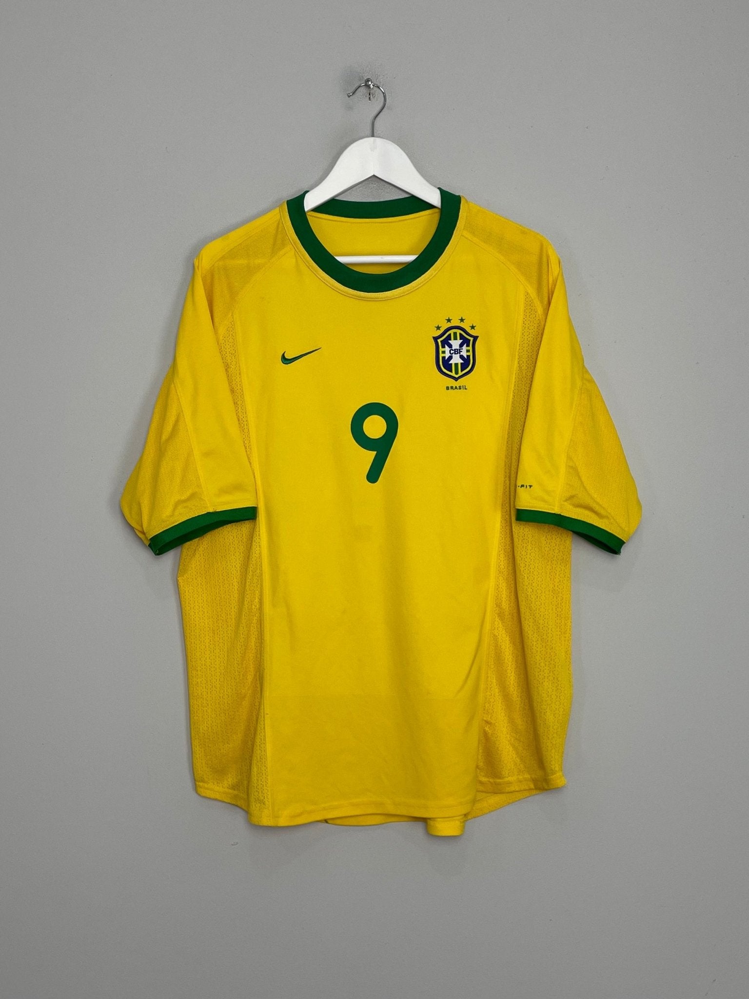 Shop 2000/02 BRAZIL RONALDO #9 HOME SHIRT (L) NIKE, classic football shirts, vintage football shirts & retro soccer jerseys at Cult Kits