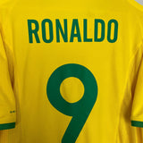 Shop 2000/02 BRAZIL RONALDO #9 HOME SHIRT (L) NIKE, classic football shirts, vintage football shirts & retro soccer jerseys at Cult Kits