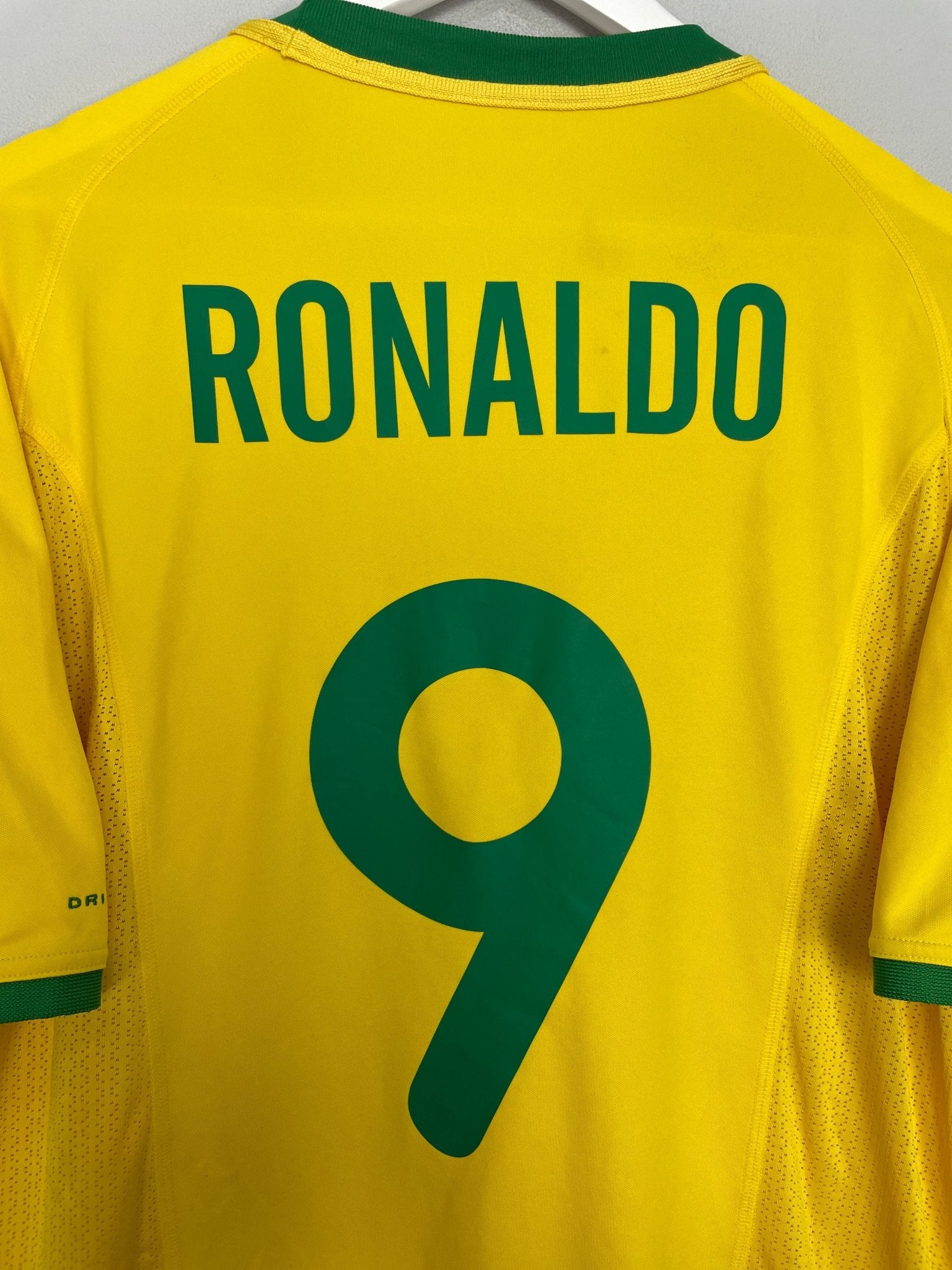 Shop 2000/02 BRAZIL RONALDO #9 HOME SHIRT (L) NIKE, classic football shirts, vintage football shirts & retro soccer jerseys at Cult Kits