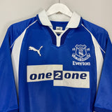Shop 2000/02 EVERTON GASCOIGNE #18 HOME SHIRT (XL) PUMA, classic football shirts, vintage football shirts & retro soccer jerseys at Cult Kits