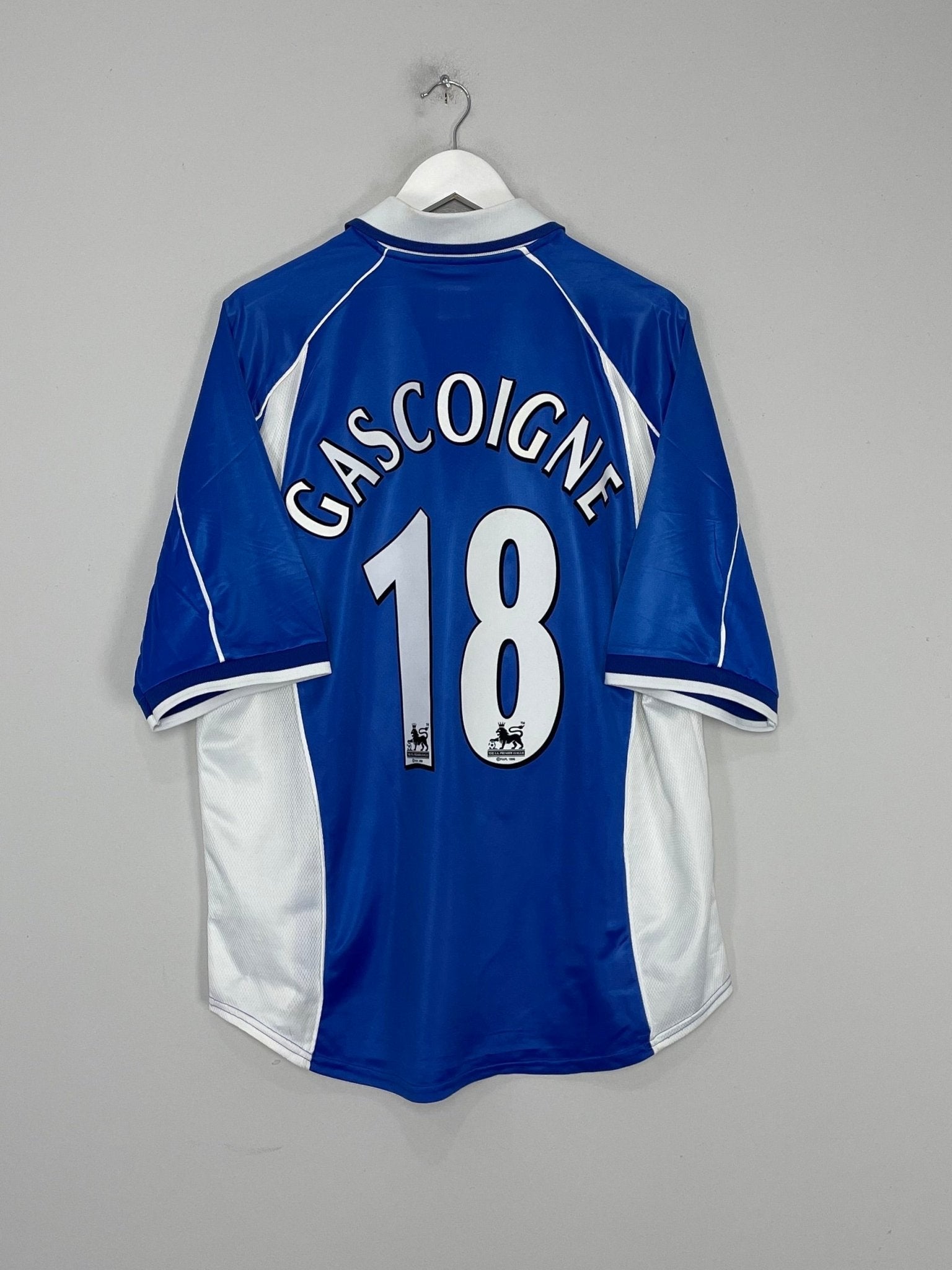 Shop 2000/02 EVERTON GASCOIGNE #18 HOME SHIRT (XL) PUMA, classic football shirts, vintage football shirts & retro soccer jerseys at Cult Kits