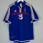 2000/02 FRANCE THURAM 15 HOME SHIRT (XL) ADIDAS - Cult Kits - XL - Buy Vintage Football Shirts, Authentic Retro Football Shirts For Sale, Classic Football Shirts & Soccer Jersey