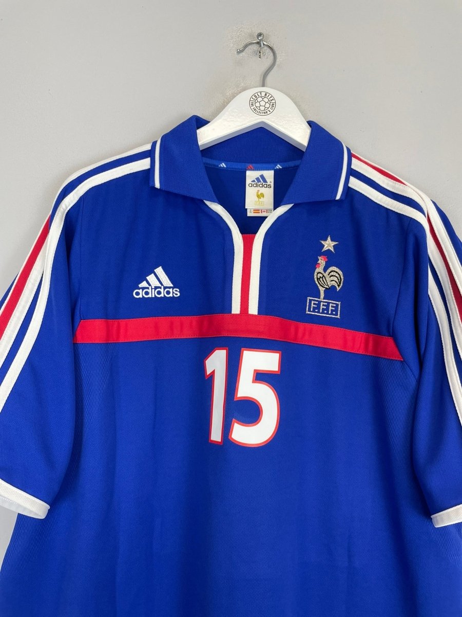 2000/02 FRANCE THURAM 15 HOME SHIRT (XL) ADIDAS - Cult Kits - XL - Buy Vintage Football Shirts, Authentic Retro Football Shirts For Sale, Classic Football Shirts & Soccer Jersey