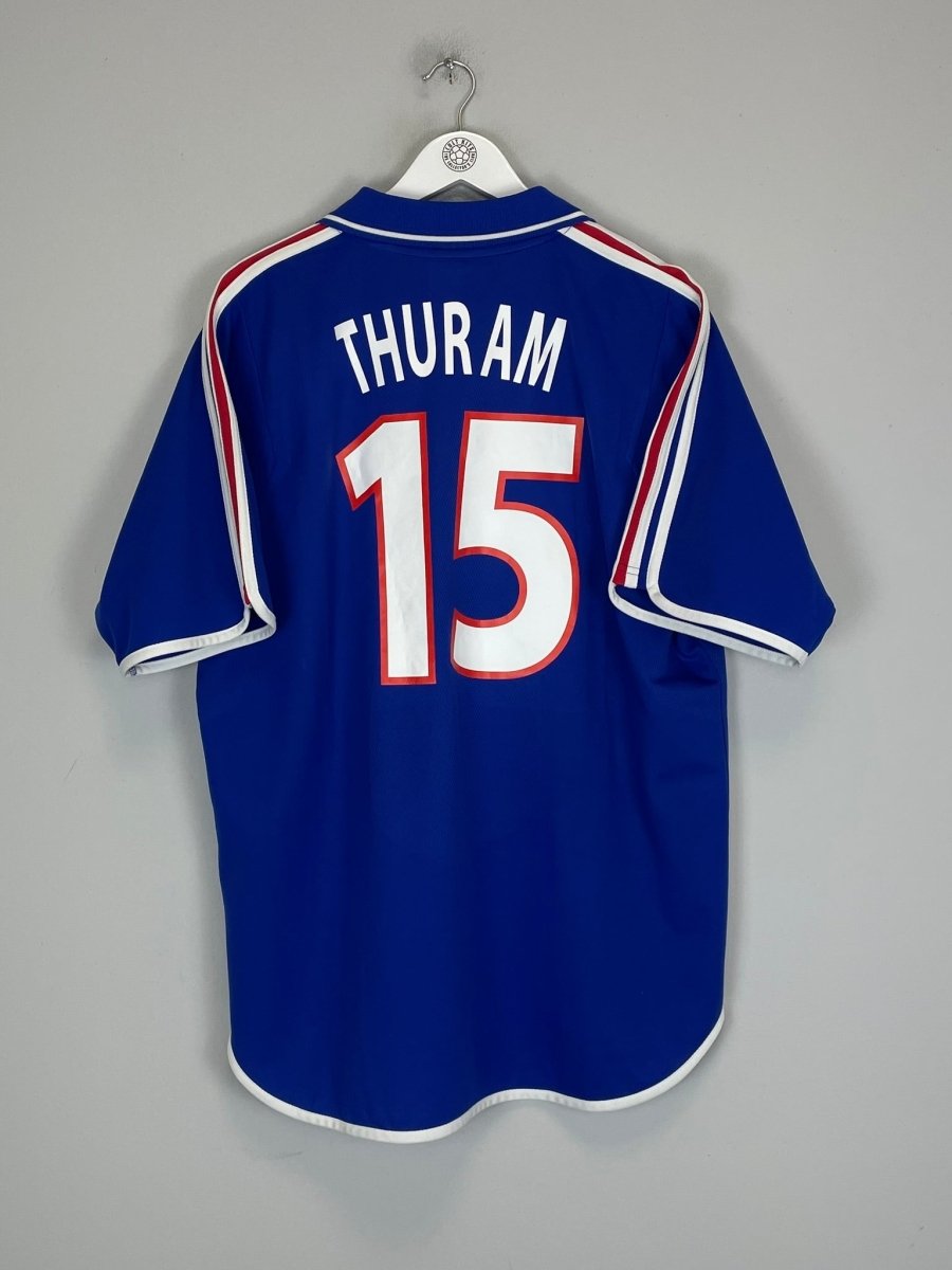 2000/02 FRANCE THURAM 15 HOME SHIRT (XL) ADIDAS - Cult Kits - XL - Buy Vintage Football Shirts, Authentic Retro Football Shirts For Sale, Classic Football Shirts & Soccer Jersey