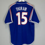 2000/02 FRANCE THURAM 15 HOME SHIRT (XL) ADIDAS - Cult Kits - XL - Buy Vintage Football Shirts, Authentic Retro Football Shirts For Sale, Classic Football Shirts & Soccer Jersey