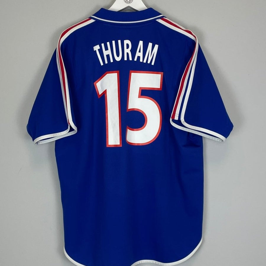 2000/02 FRANCE THURAM 15 HOME SHIRT (XL) ADIDAS - Cult Kits - XL - Buy Vintage Football Shirts, Authentic Retro Football Shirts For Sale, Classic Football Shirts & Soccer Jersey