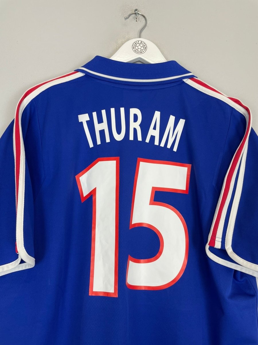 2000/02 FRANCE THURAM 15 HOME SHIRT (XL) ADIDAS - Cult Kits - XL - Buy Vintage Football Shirts, Authentic Retro Football Shirts For Sale, Classic Football Shirts & Soccer Jersey