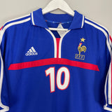 Shop 2000/02 FRANCE ZIDANE #10 HOME SHIRT (L) ADIDAS, classic football shirts, vintage football shirts & retro soccer jerseys at Cult Kits