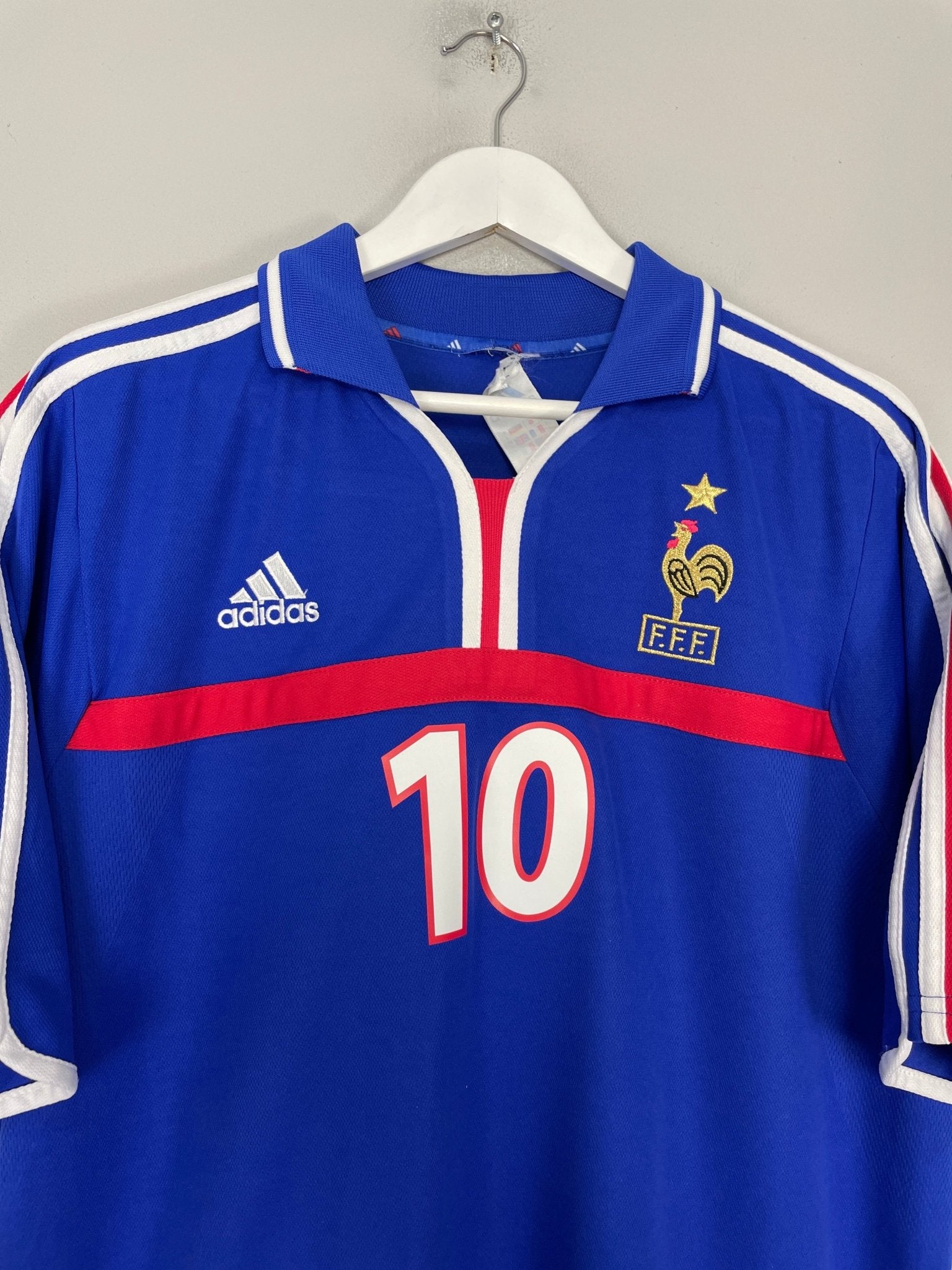 Shop 2000/02 FRANCE ZIDANE #10 HOME SHIRT (L) ADIDAS, classic football shirts, vintage football shirts & retro soccer jerseys at Cult Kits