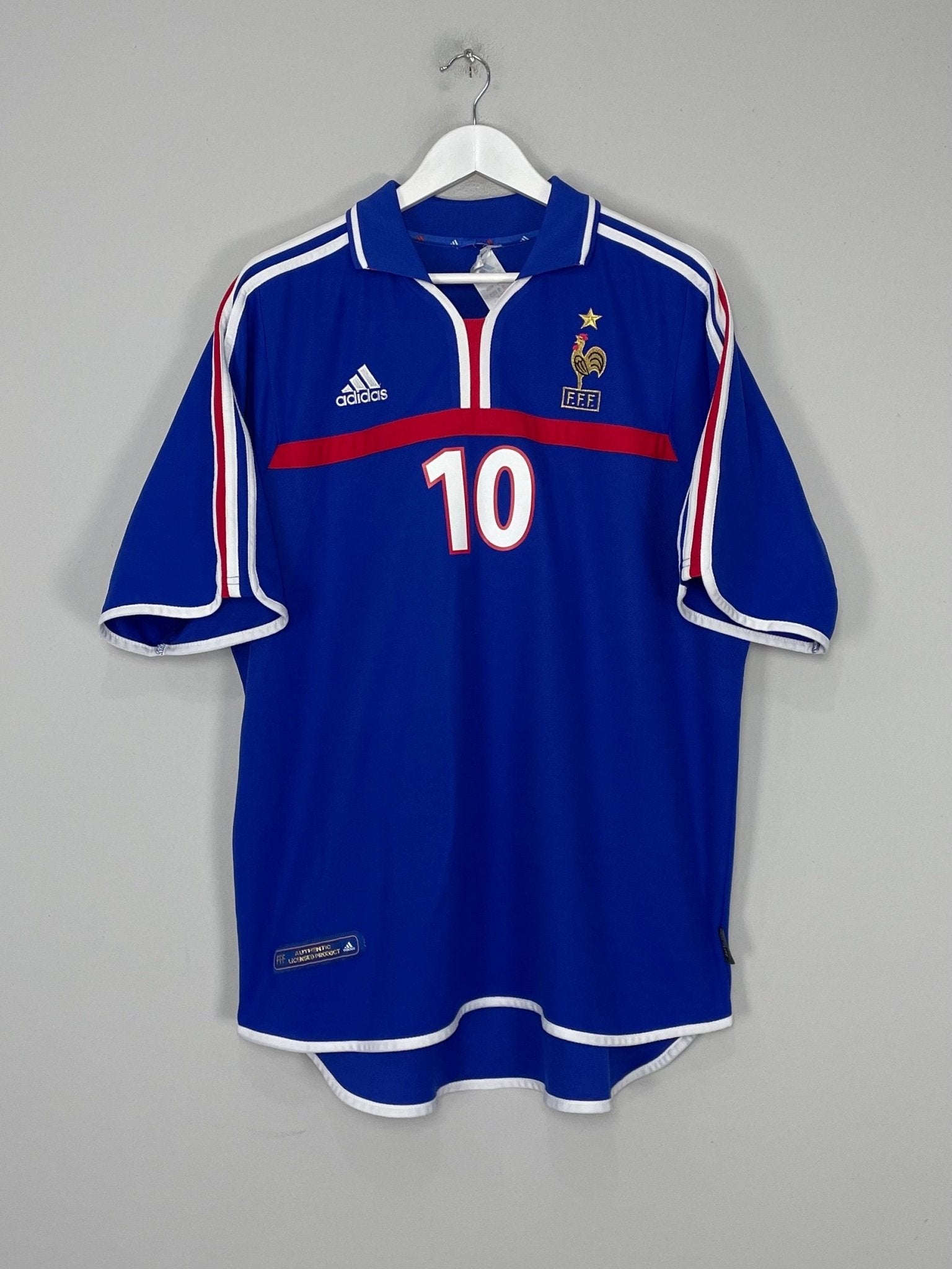 Shop 2000/02 FRANCE ZIDANE #10 HOME SHIRT (L) ADIDAS, classic football shirts, vintage football shirts & retro soccer jerseys at Cult Kits