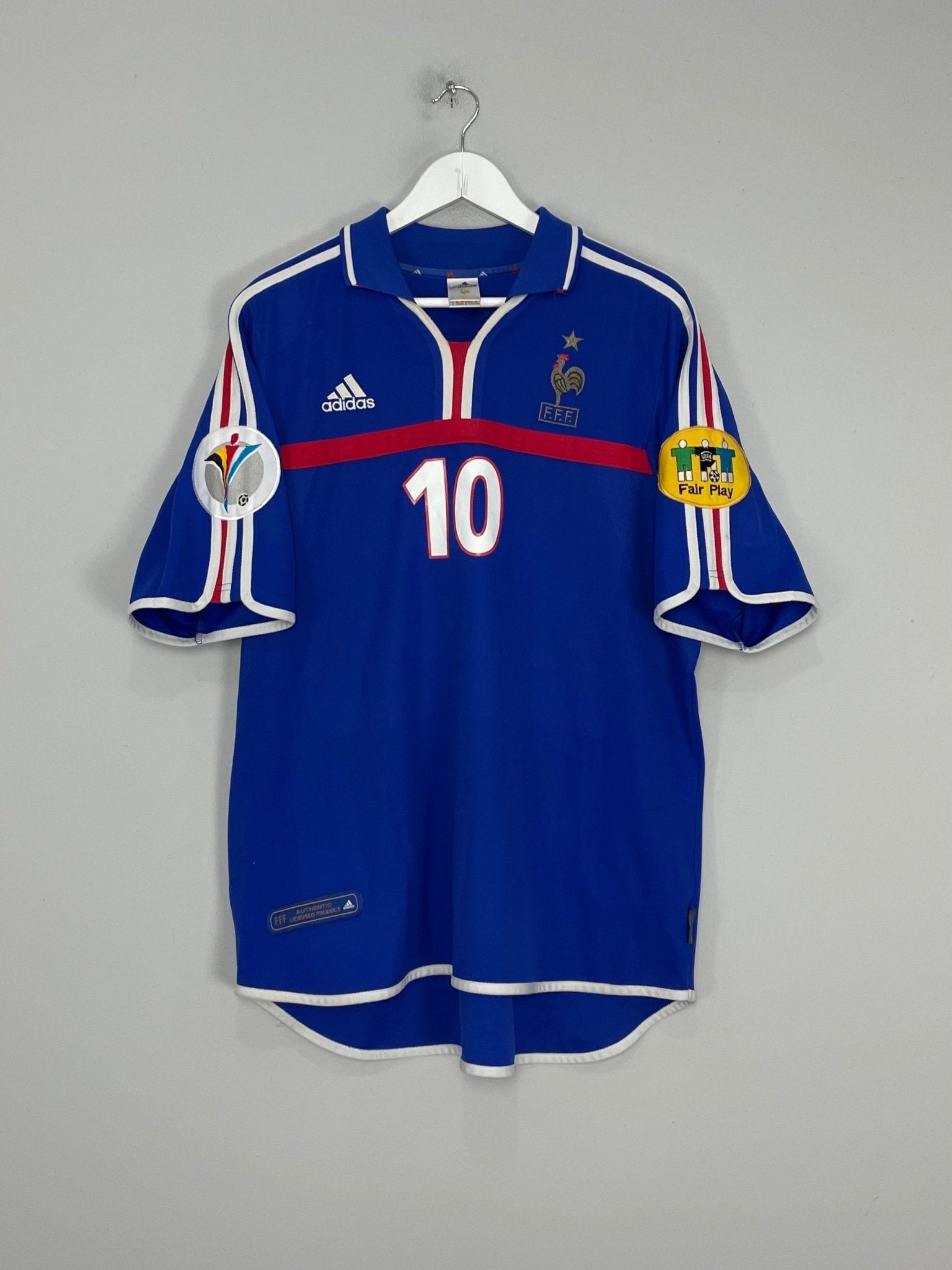 Shop 2000/02 FRANCE ZIDANE #10 HOME SHIRT (XL) ADIDAS, classic football shirts, vintage football shirts & retro soccer jerseys at Cult Kits