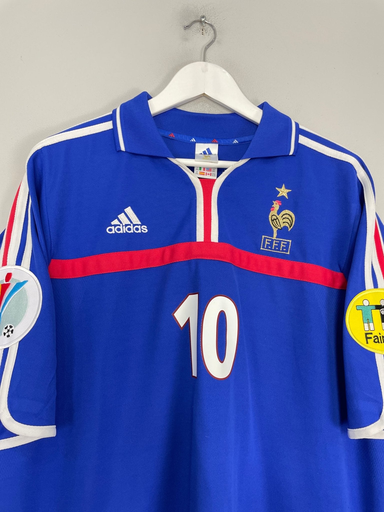 Shop 2000/02 FRANCE ZIDANE #10 HOME SHIRT (XXL) ADIDAS, classic football shirts, vintage football shirts & retro soccer jerseys at Cult Kits