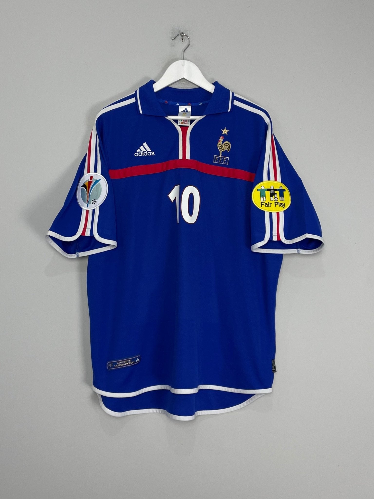 Shop 2000/02 FRANCE ZIDANE #10 HOME SHIRT (XXL) ADIDAS, classic football shirts, vintage football shirts & retro soccer jerseys at Cult Kits