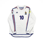 Buy 2000/02 France Zidane 10 L/S Away Shirt (XL) Adidas ~ Free worldwide shipping ~ Authentic Vintage Football Shirts from Cult Kits