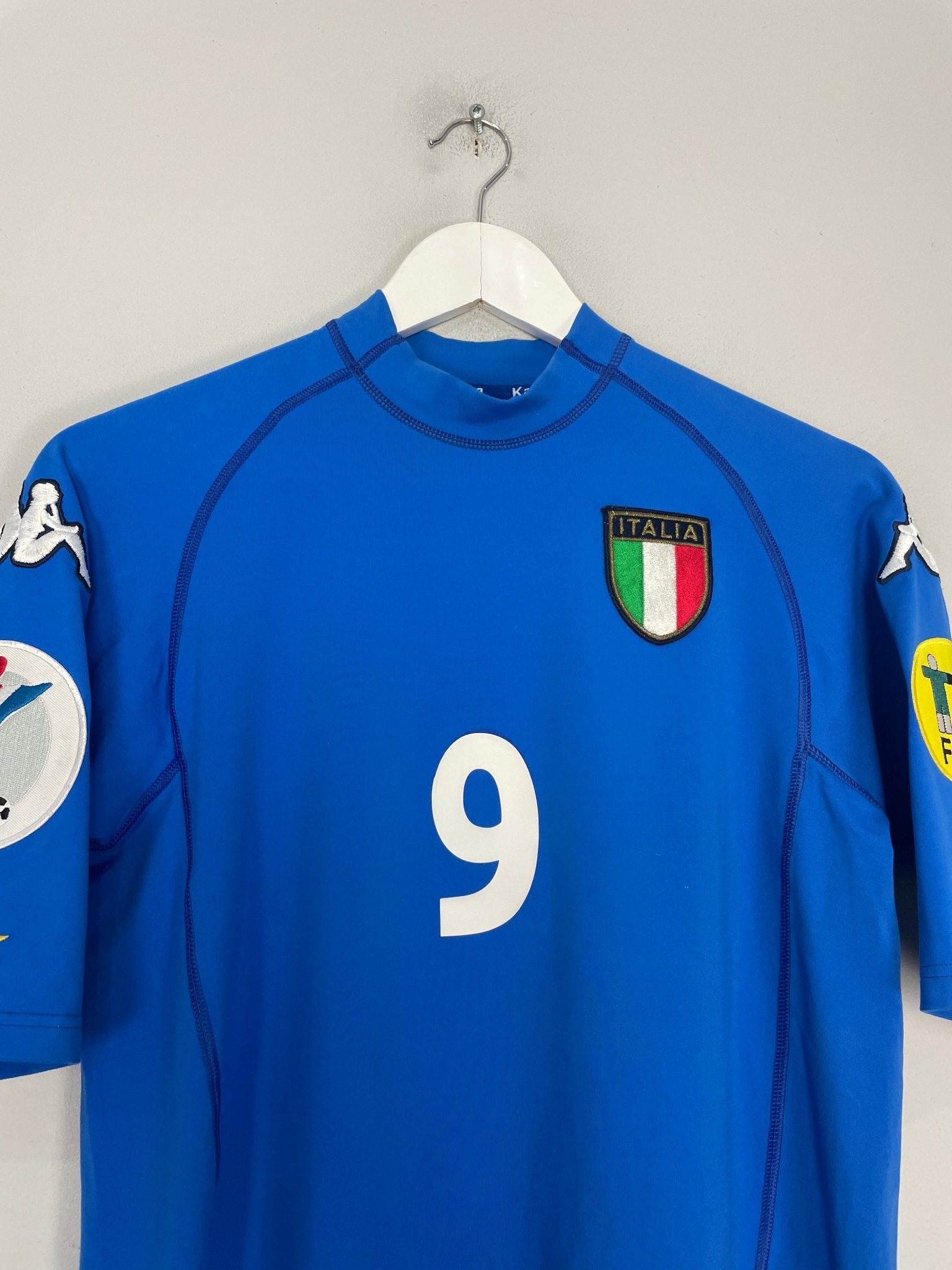 Shop 2000/02 ITALY INZAGHI #9 HOME SHIRT (M) KAPPA, classic football shirts, vintage football shirts & retro soccer jerseys at Cult Kits