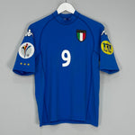Shop 2000/02 ITALY INZAGHI #9 HOME SHIRT (M) KAPPA, classic football shirts, vintage football shirts & retro soccer jerseys at Cult Kits