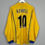 Shop 2000/02 LEEDS UNITED KEWELL #10 L/S AWAY SHIRT (L) NIKE, classic football shirts, vintage football shirts & retro soccer jerseys at Cult Kits