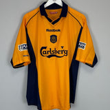 2000/02 LIVERPOOL HESKEY 8 AWAY SHIRT (L) REEBOK - Cult Kits - Large - Buy Vintage Football Shirts, Authentic Retro Football Shirts For Sale, Classic Football Shirts & Soccer Jersey