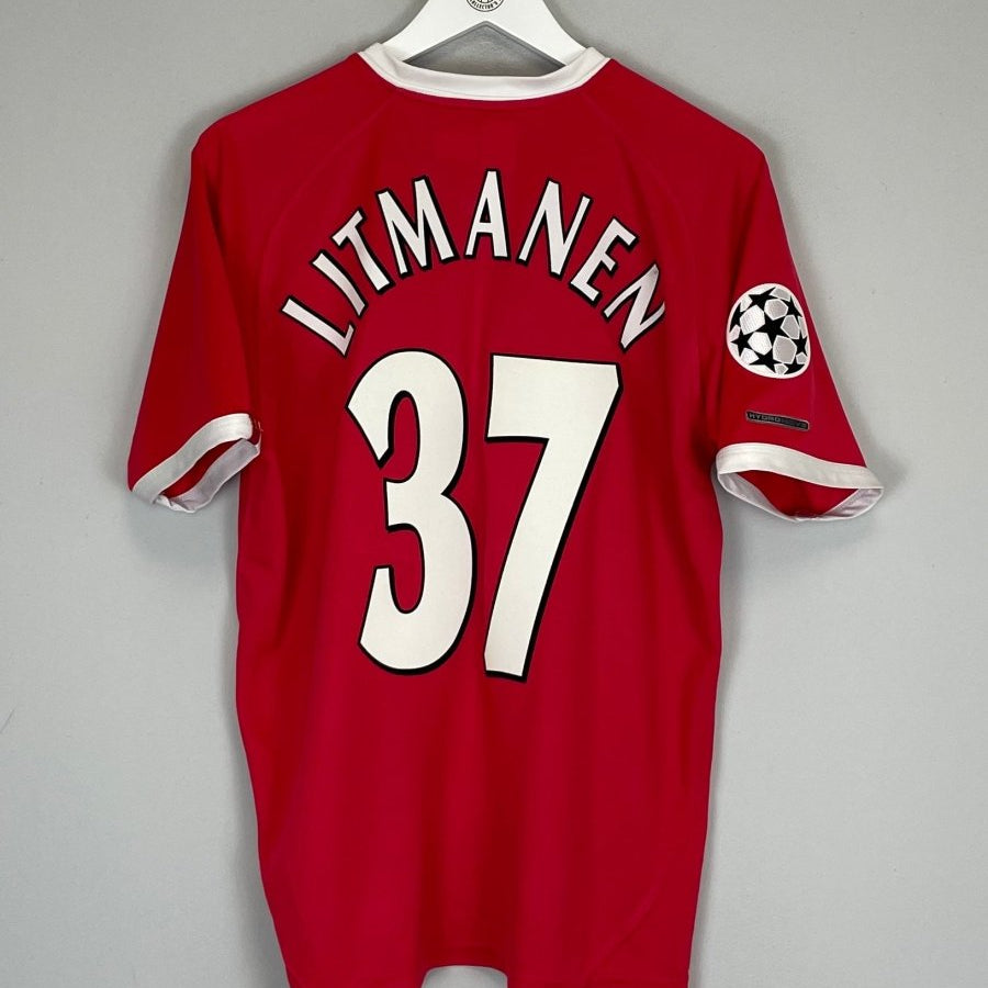 2000/02 LIVERPOOL LITMANEN 37 C/L HOME SHIRT (M) REEBOK - Cult Kits - Medium - Buy Vintage Football Shirts, Authentic Retro Football Shirts For Sale, Classic Football Shirts & Soccer Jersey