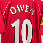 Shop 2000/02 LIVERPOOL OWEN #10 HOME SHIRT (M) REEBOK, classic football shirts, vintage football shirts & retro soccer jerseys at Cult Kits