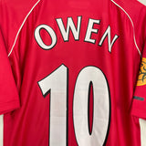 Shop 2000/02 LIVERPOOL OWEN #10 HOME SHIRT (M) REEBOK, classic football shirts, vintage football shirts & retro soccer jerseys at Cult Kits