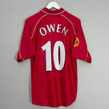 Shop 2000/02 LIVERPOOL OWEN #10 HOME SHIRT (M) REEBOK, classic football shirts, vintage football shirts & retro soccer jerseys at Cult Kits