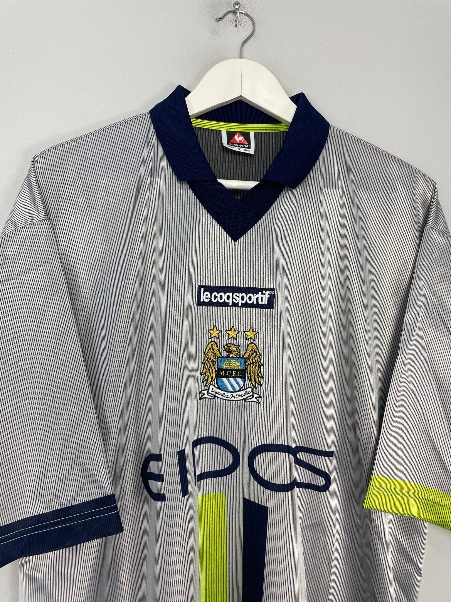 Shop 2000/02 MANCHESTER CITY AWAY SHIRT (XXL) LE COQ, classic football shirts, vintage football shirts & retro soccer jerseys at Cult Kits