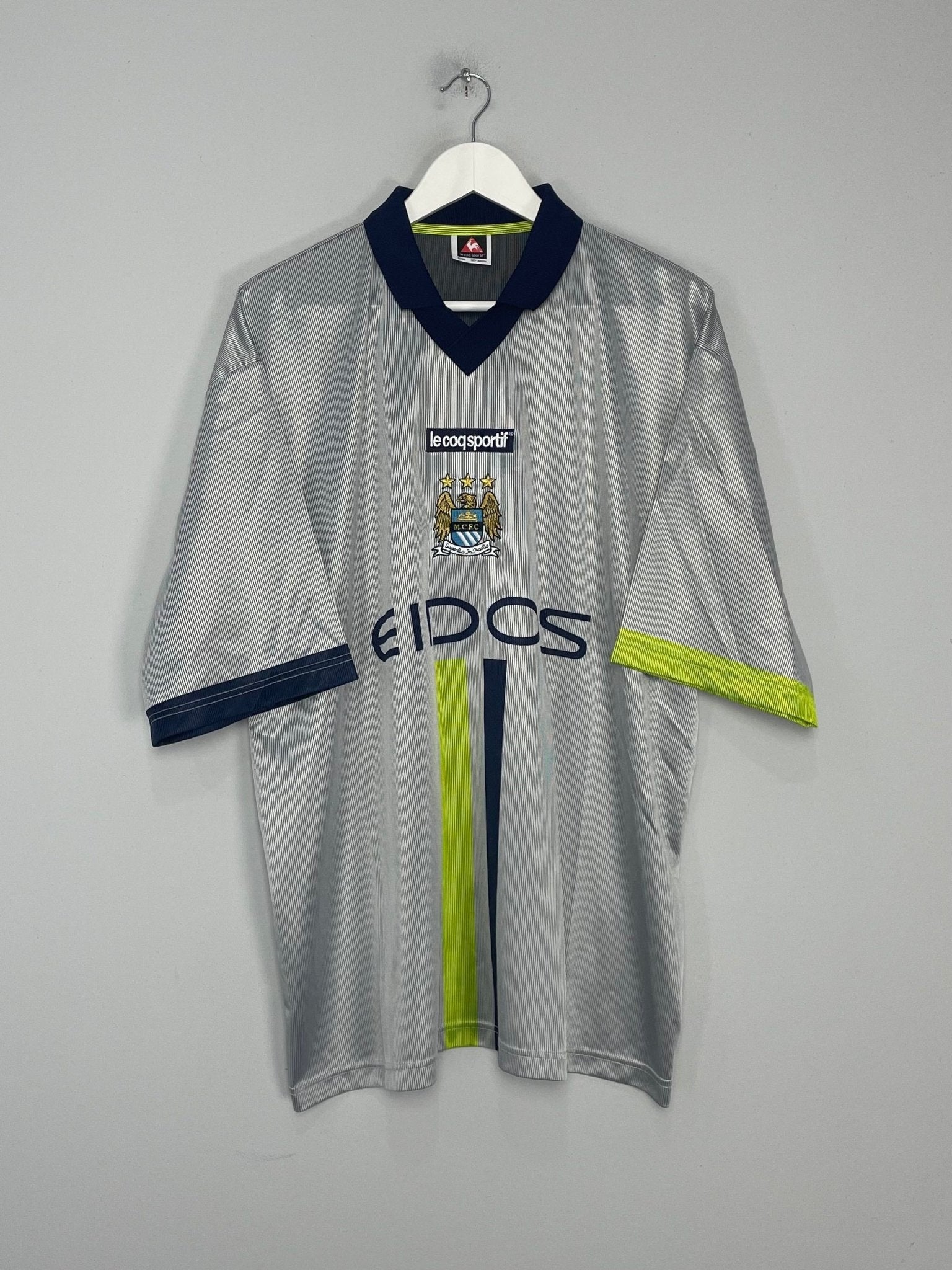 Shop 2000/02 MANCHESTER CITY AWAY SHIRT (XXL) LE COQ, classic football shirts, vintage football shirts & retro soccer jerseys at Cult Kits