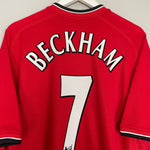 Shop 2000/02 MANCHESTER UNITED BECKHAM #7 HOME SHIRT (XL) UMBRO, classic football shirts, vintage football shirts & retro soccer jerseys at Cult Kits