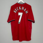 Shop 2000/02 MANCHESTER UNITED BECKHAM #7 HOME SHIRT (XL) UMBRO, classic football shirts, vintage football shirts & retro soccer jerseys at Cult Kits