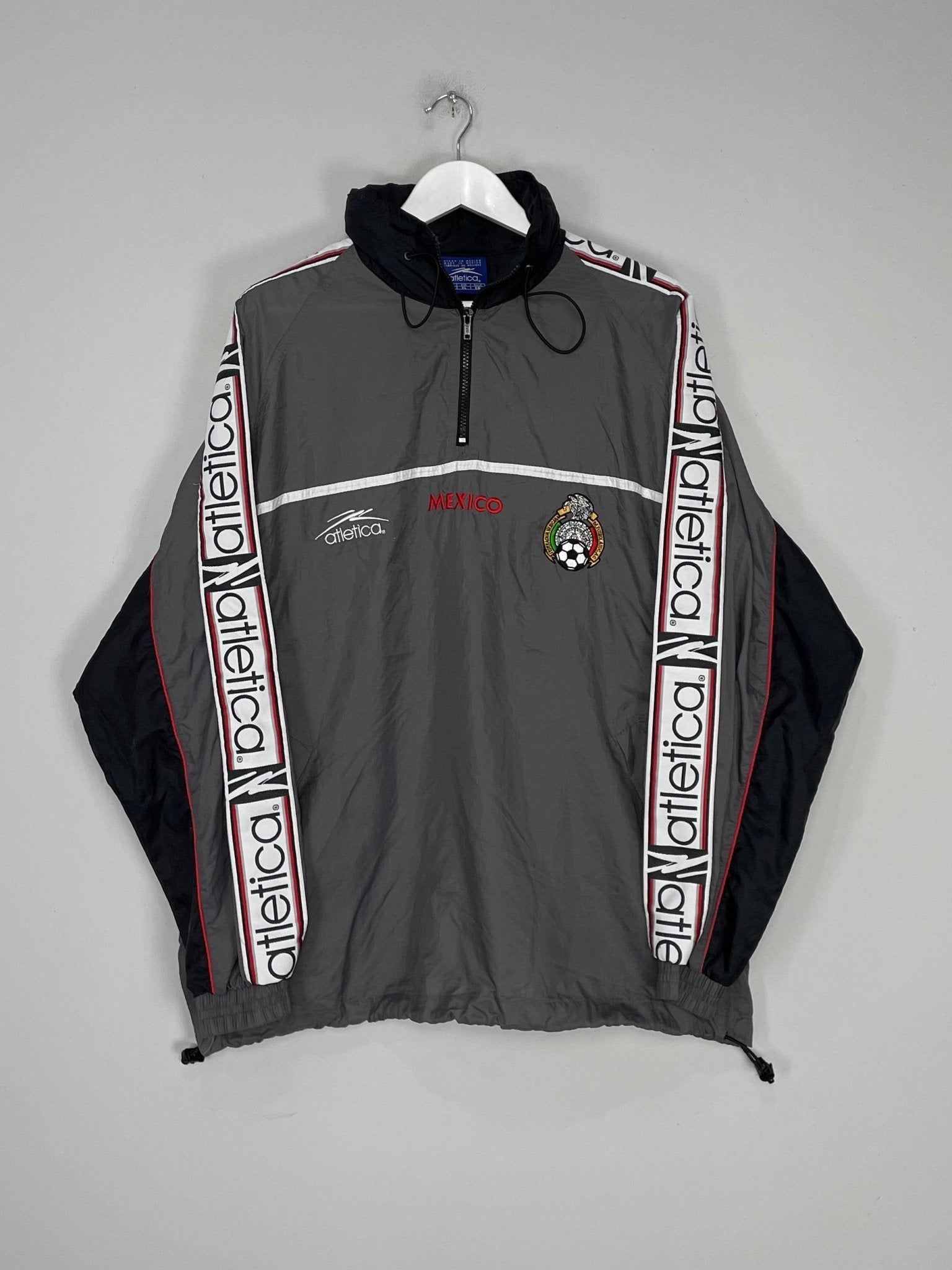 Shop 2000/02 MEXICO 1/4 ZIP WINDBREAKER (XL) ATLETICA, classic football shirts, vintage football shirts & retro soccer jerseys at Cult Kits