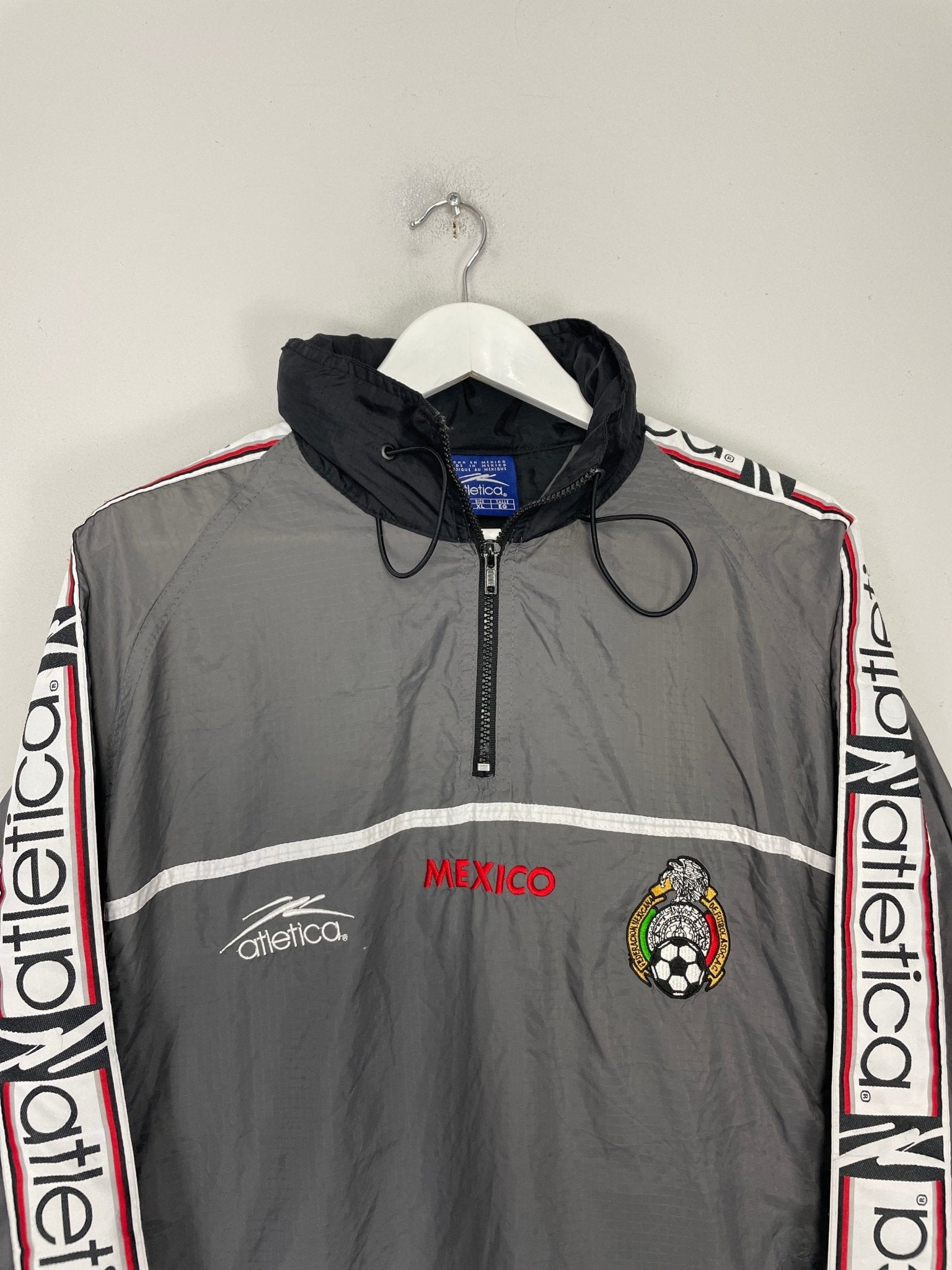 Shop 2000/02 MEXICO 1/4 ZIP WINDBREAKER (XL) ATLETICA, classic football shirts, vintage football shirts & retro soccer jerseys at Cult Kits
